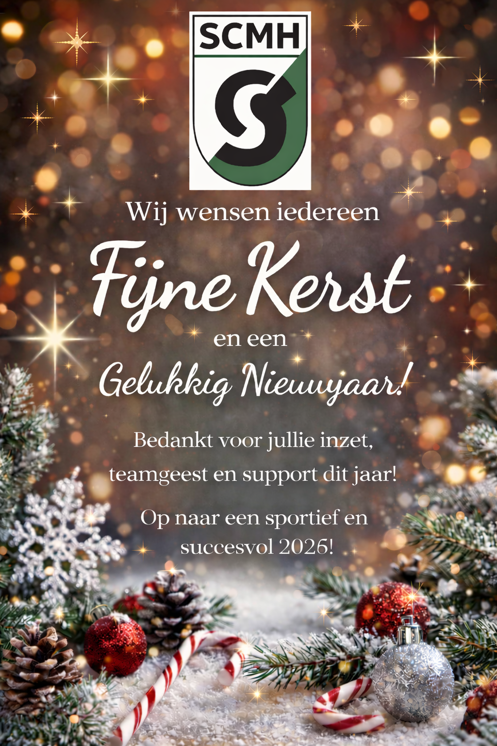 Fijne feestdagen en we zien jullie graag 1 januari op de nieuwjaarsreceptie
