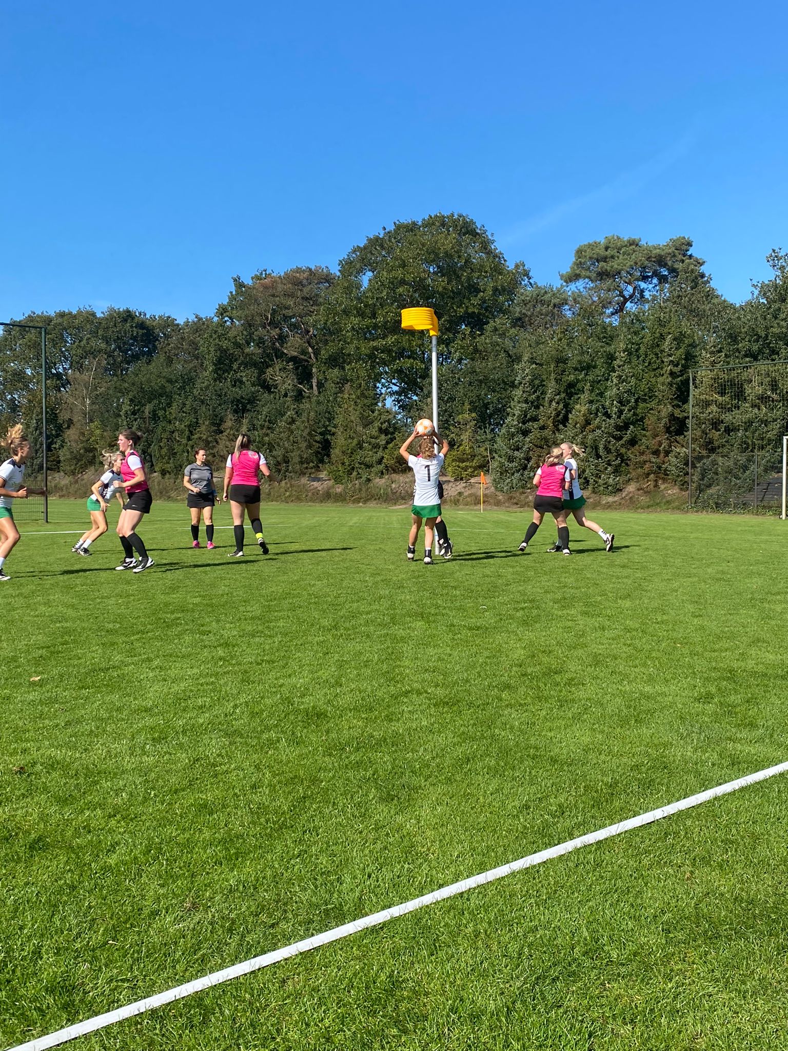 Overtuigende overwinning voor de korfbaldames