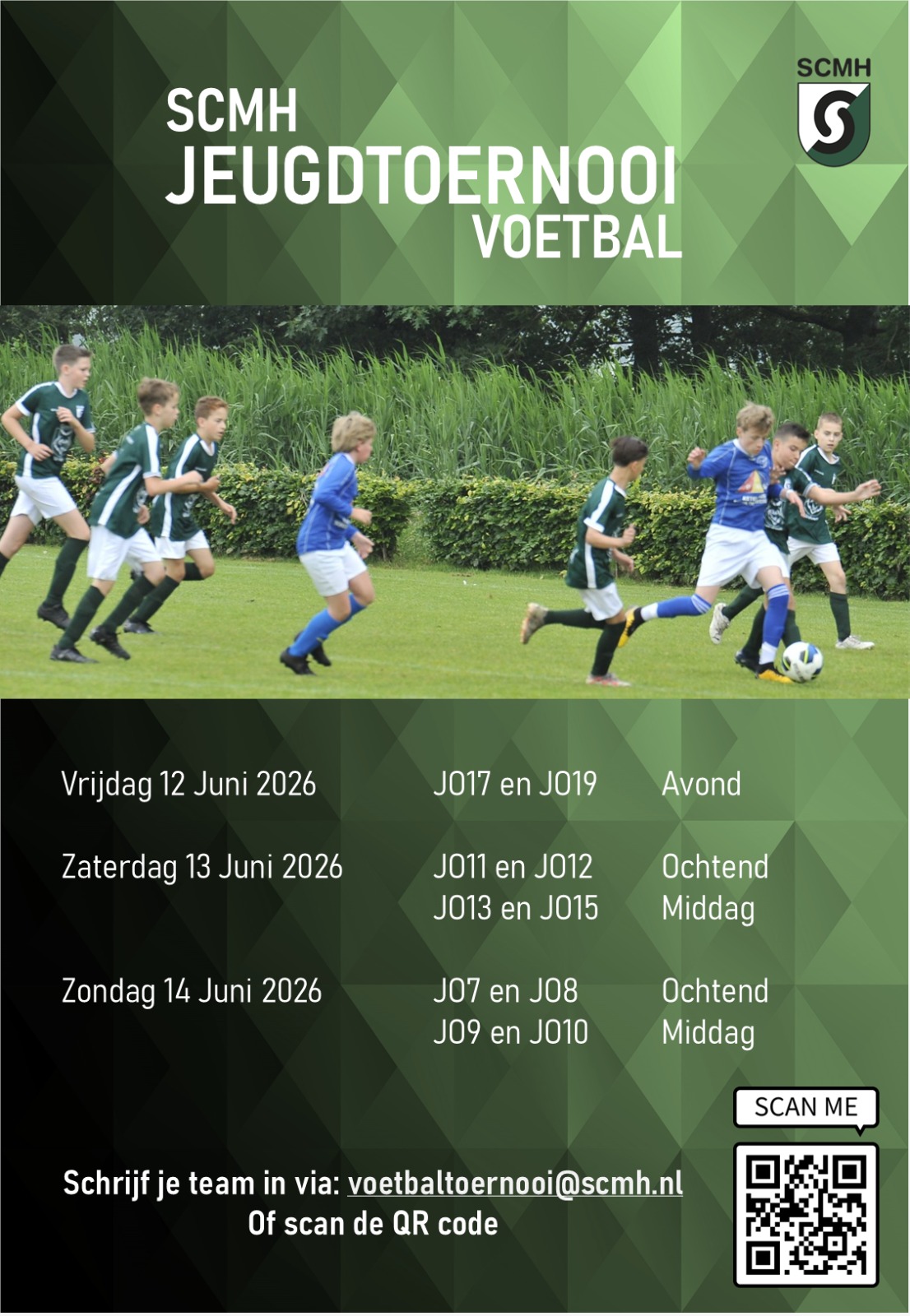 SCMH Jeugdtoernooi voetbal - schrijf je nu in!