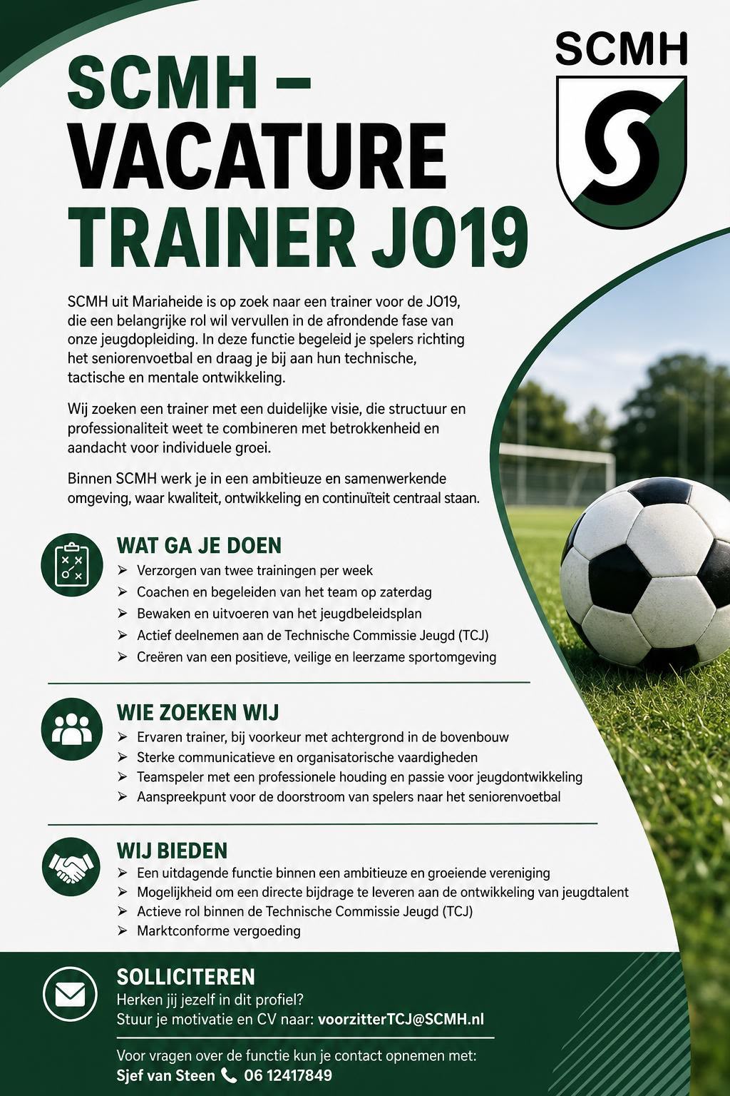 Trainer gezocht voor JO19