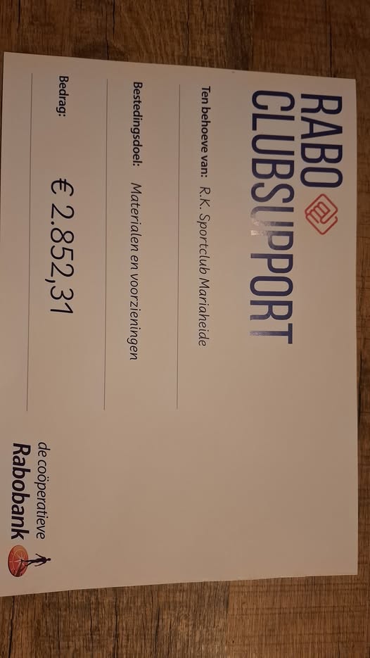 Succesvolle Rabo Clubsupport-actie voor SCMH